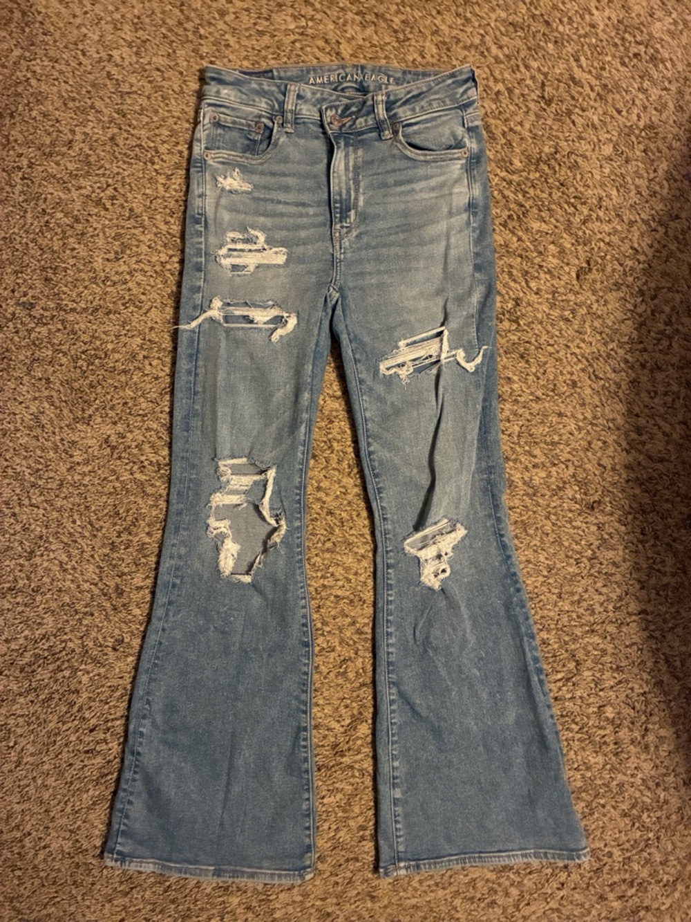 American Eagle super hi rise flare jeans -size 4 regular